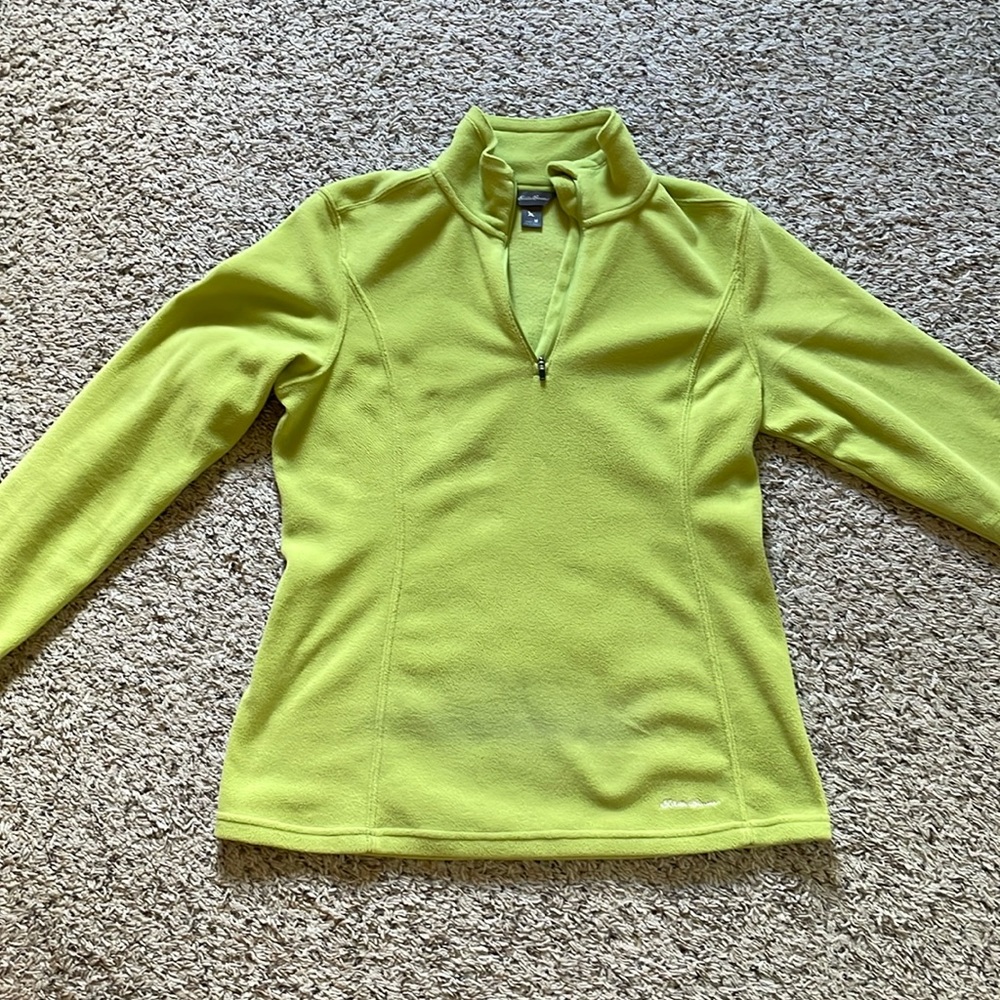 Eddie Bauer women's Quest Fleece 1/4-Zip - Solid, citrus.